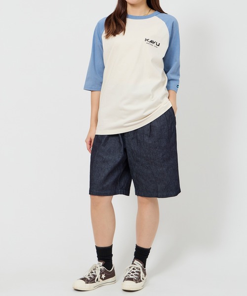 KAVU（カブー）の「KAVU/カブー Surf Logo BB Tee/サーフロゴベースボールティー（Tシャツ/カットソー・メンズ・ブラック/アイボリー/ブルー/レッド・MEDIUM/LARGE/X-LARGE）」の16枚目の写真