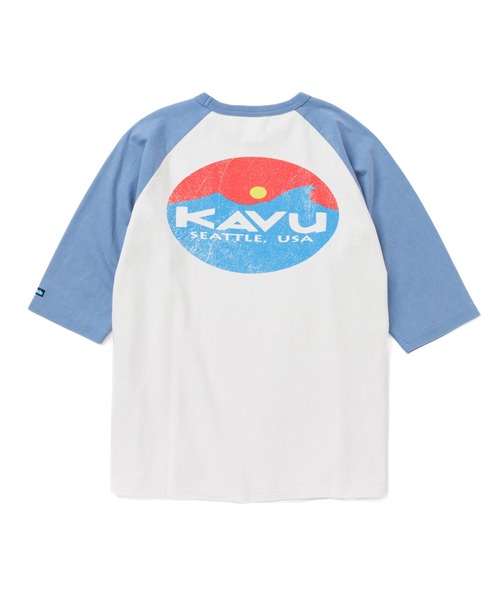 KAVU（カブー）の「KAVU/カブー Surf Logo BB Tee/サーフロゴベースボールティー（Tシャツ/カットソー・メンズ・ブラック/アイボリー/ブルー/レッド・MEDIUM/LARGE/X-LARGE）」の12枚目の写真