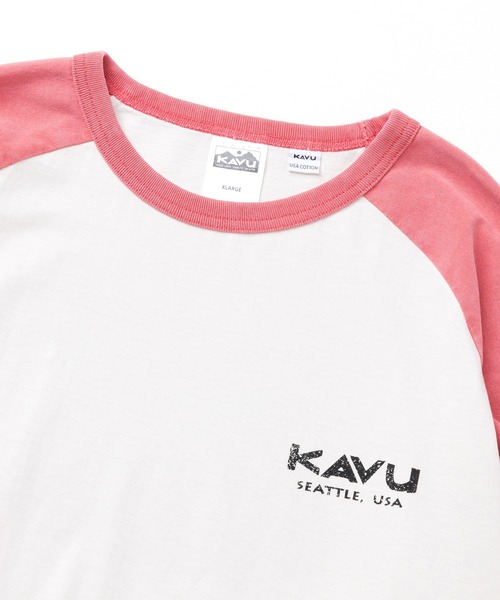 KAVU（カブー）の「KAVU/カブー Surf Logo BB Tee/サーフロゴベースボールティー（Tシャツ/カットソー・メンズ・ブラック/アイボリー/ブルー/レッド・MEDIUM/LARGE/X-LARGE）」の18枚目の写真