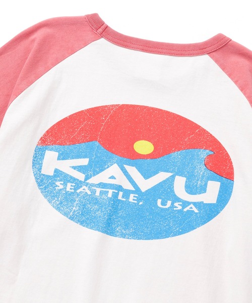 KAVU（カブー）の「KAVU/カブー Surf Logo BB Tee/サーフロゴベースボールティー（Tシャツ/カットソー・メンズ・ブラック/アイボリー/ブルー/レッド・MEDIUM/LARGE/X-LARGE）」の19枚目の写真