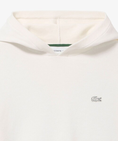 LACOSTE（ラコステ）の「ニットフーディー / プルオーバーニットパーカー（ニット/セーター・レディース・ホワイト/ライトグレー・36/34/40/38）」の5枚目の写真