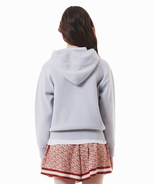 LACOSTE（ラコステ）の「ニットフーディー / プルオーバーニットパーカー（ニット/セーター・レディース・ホワイト/ライトグレー・36/34/40/38）」の13枚目の写真