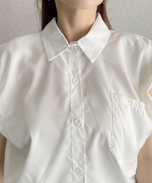 【新品】HYKE ホワイト 長袖シャツ パフスリーブ ギャザー サイズ2 HYKE(ハイク) 25SSCOTTON BALLOON SLEEVE BLOUSE 長袖ブラウス