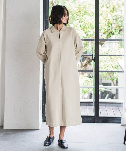 ラエフ（la．f．．．）/裏毛ロングワンピース≪洗濯機で洗える≫ セール】裏毛ロングワンピース≪洗濯機で洗える≫（ワンピース）｜la.f