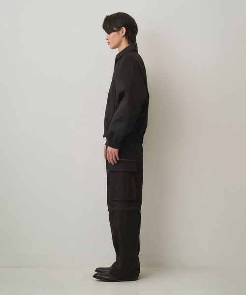 Juha(ユハ)の「LINED PADDED JACKET(ミリタリージャケット・メンズ・ブラック/オリーブ・3/4)」の6枚目の写真