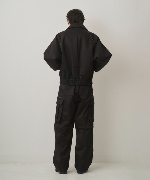 Juha(ユハ)の「LINED PADDED JACKET(ミリタリージャケット・メンズ・ブラック/オリーブ・3/4)」の7枚目の写真