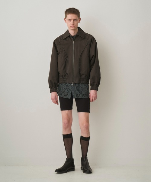 Juha(ユハ)の「LINED PADDED JACKET(ミリタリージャケット・メンズ・ブラック/オリーブ・3/4)」の9枚目の写真