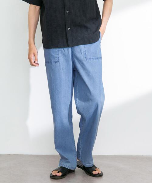 URBAN RESEARCH Sonny Label（アーバンリサーチサニーレーベル）の「接触冷感デニムイージーパンツ（その他パンツ・メンズ・ブルー系その他/インディゴブルー・MEDIUM/LARGE）」の3枚目の写真