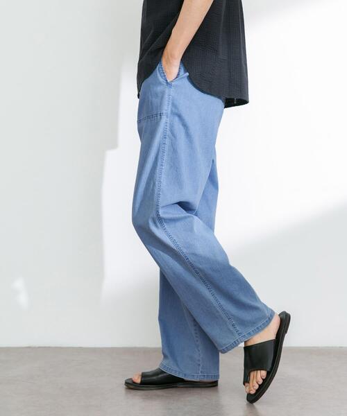 URBAN RESEARCH Sonny Label（アーバンリサーチサニーレーベル）の「接触冷感デニムイージーパンツ（その他パンツ・メンズ・ブルー系その他/インディゴブルー・MEDIUM/LARGE）」の5枚目の写真