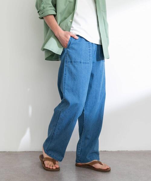 URBAN RESEARCH Sonny Label（アーバンリサーチサニーレーベル）の「接触冷感デニムイージーパンツ（その他パンツ・メンズ・ブルー系その他/インディゴブルー・MEDIUM/LARGE）」の8枚目の写真