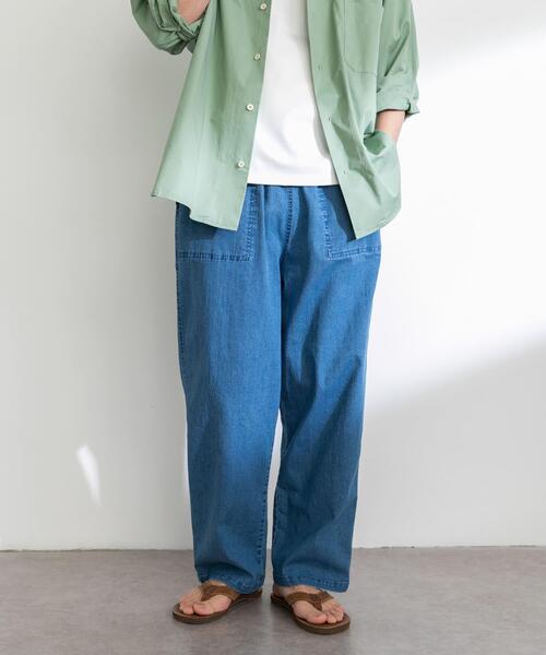 URBAN RESEARCH Sonny Label（アーバンリサーチサニーレーベル）の「接触冷感デニムイージーパンツ（その他パンツ・メンズ・ブルー系その他/インディゴブルー・MEDIUM/LARGE）」の9枚目の写真