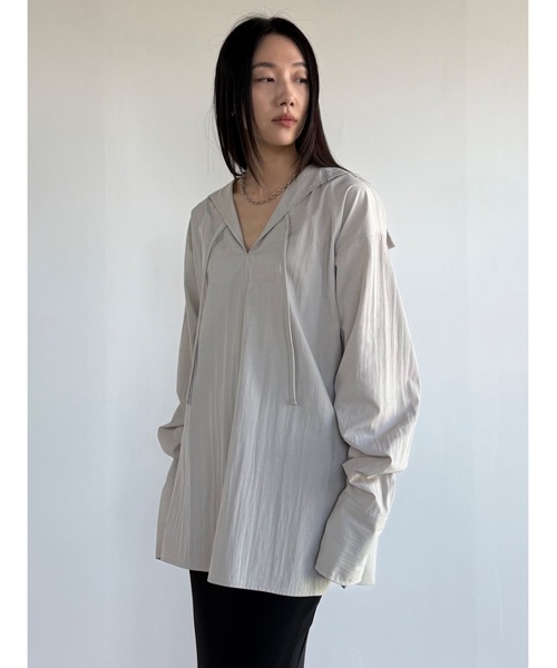 Didot.showroom(ディドット ショールーム)の「【DIDOT.】マリンブラウス(シャツ/ブラウス・レディース・アイボリー/ブラック/グレイッシュベージュ・FREE)」の1枚目の写真