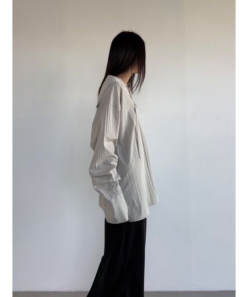 Didot.showroom(ディドット ショールーム)の「【DIDOT.】マリンブラウス(シャツ/ブラウス・レディース・アイボリー/ブラック/グレイッシュベージュ・FREE)」の16枚目の写真