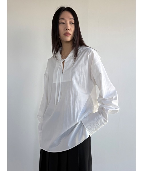 Didot.showroom(ディドット ショールーム)の「【DIDOT.】マリンブラウス(シャツ/ブラウス・レディース・アイボリー/ブラック/グレイッシュベージュ・FREE)」の22枚目の写真