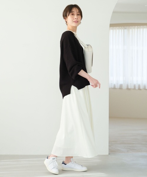 トップス Re:Camisole - White セール】リネンライクボートネックニット/291208（ニット