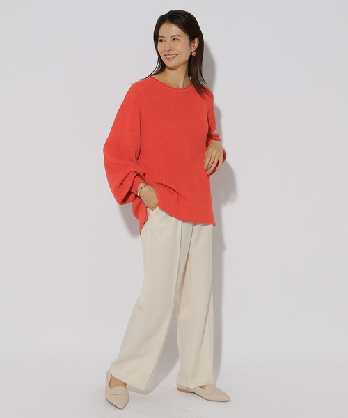 Elura（エルーラ）の「リネンライクボートネックニット/291208（ニット/セーター・レディース・オレンジ/ブラウン系その他/ブラック/オフホワイト・LARGE/MEDIUM）」の22枚目の写真