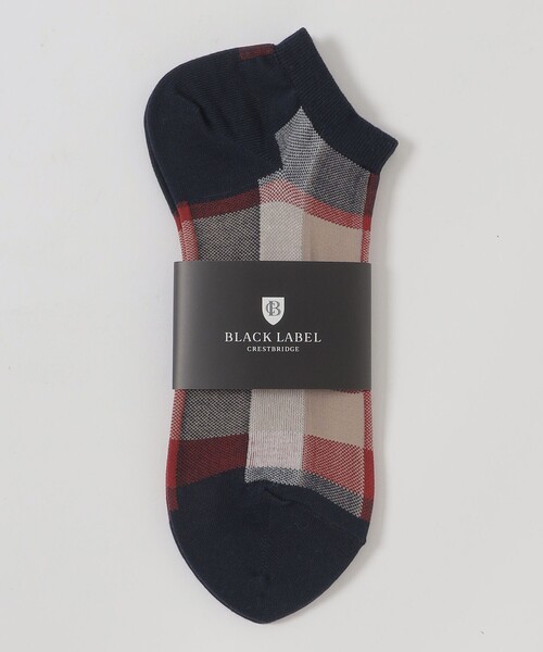 BLACK LABEL CRESTBRIDGE（ブラックレーベル・クレストブリッジ）の「クレストブリッジチェックショートソックス（ソックス/靴下・メンズ・ブラック/レッド系その他2/ベージュ系その他6/ベージュ系その他/ダークブラウン・FREE）」の4枚目の写真