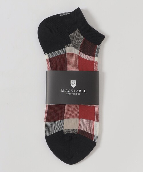 BLACK LABEL CRESTBRIDGE（ブラックレーベル・クレストブリッジ）の「クレストブリッジチェックショートソックス（ソックス/靴下・メンズ・ブラック/レッド系その他2/ベージュ系その他6/ベージュ系その他/ダークブラウン・FREE）」の5枚目の写真