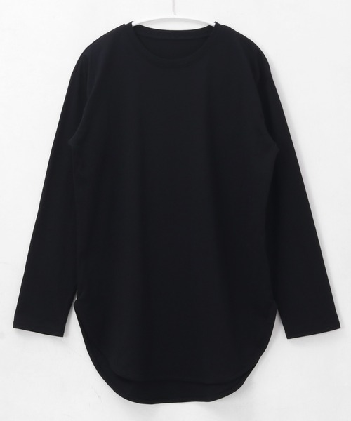 itto...（イット）の「綿100％ラウンド裾ロングTシャツ（Tシャツ/カットソー・レディース・グレー/アイボリー/ブラック・M）」の18枚目の写真