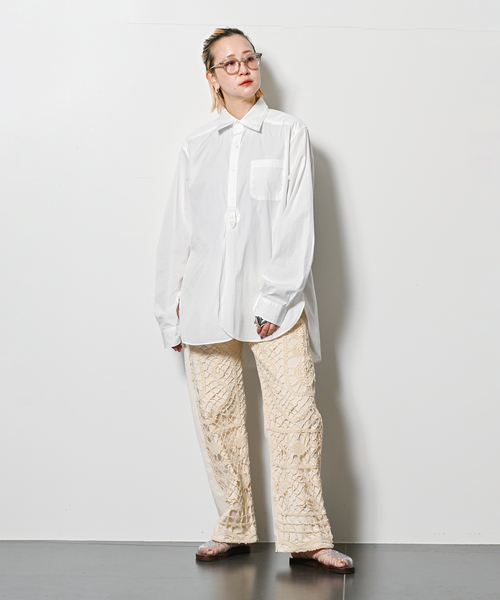 CITYSHOP(シティーショップ)の「SILPHIUM Lace denim:デニムパンツ(デニムパンツ・レディース・ホワイト・26cm/28cm)」の2枚目の写真