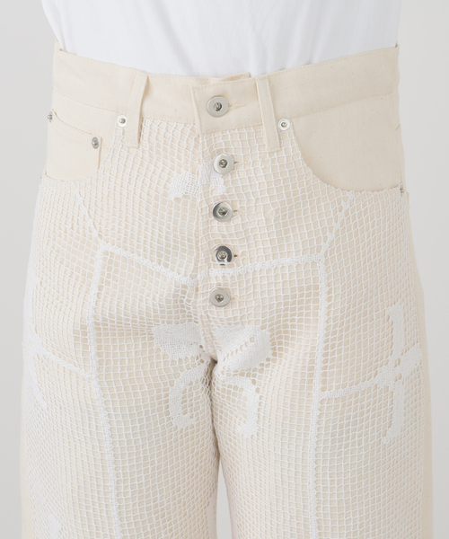 セール】SILPHIUM Lace denim：デニムパンツ（デニムパンツ
