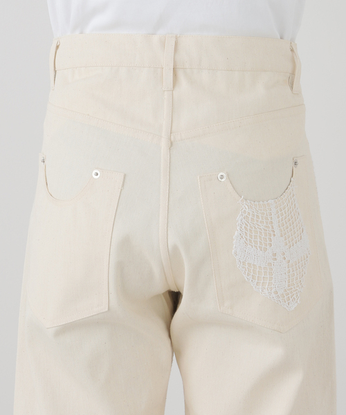 セール】SILPHIUM Lace denim：デニムパンツ（デニムパンツ