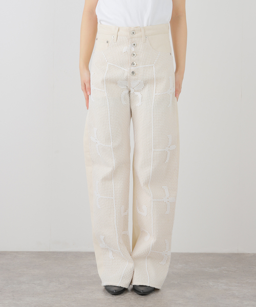 CITYSHOP(シティーショップ)の「SILPHIUM Lace denim:デニムパンツ(デニムパンツ・レディース・ホワイト・26cm/28cm)」の16枚目の写真