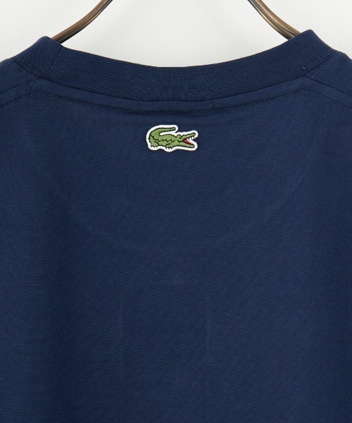 LACOSTE（ラコステ）の「[LACOSTE/ラコステ] カレッジロゴ クルーネックTシャツ（Tシャツ/カットソー・レディース・ネイビー/ホワイト・S/M/XS/L）」の3枚目の写真