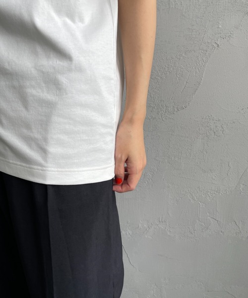LACOSTE（ラコステ）の「[LACOSTE/ラコステ] カレッジロゴ クルーネックTシャツ（Tシャツ/カットソー・レディース・ネイビー/ホワイト・S/M/XS/L）」の15枚目の写真