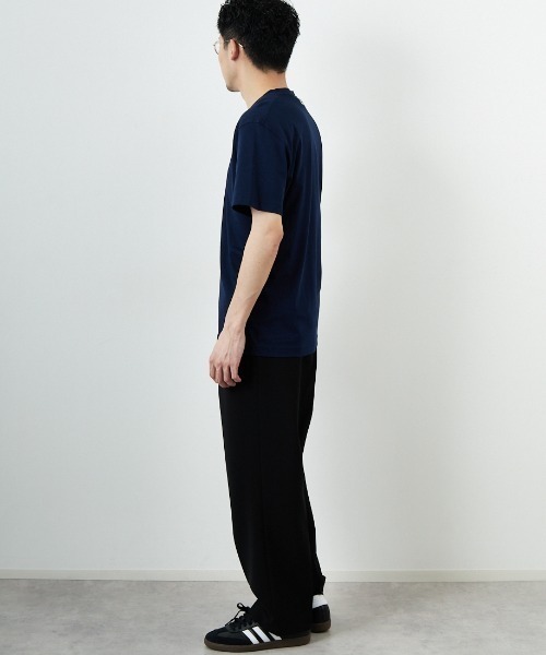 Lacoste★半袖 クルーネック ラージ ロゴ トップス Tシャツ★紺 LACOSTE ○492210 ラコステ ○Tシャツ 半袖 クルーネック ワン