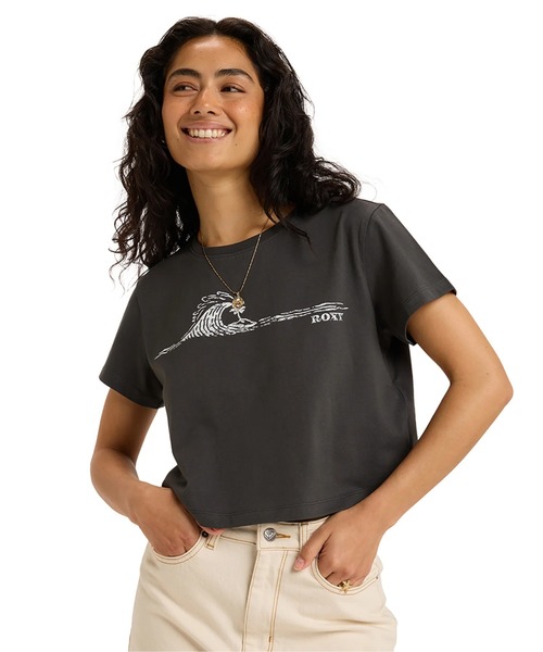 ROXY（ロキシー）の「PEOPLE SPEAK /ロキシーフロントプリント半袖Tシャツ（Tシャツ/カットソー・レディース・ブラック系その他/イエロー・MEDIUM/X-SMALL/SMALL）」の14枚目の写真