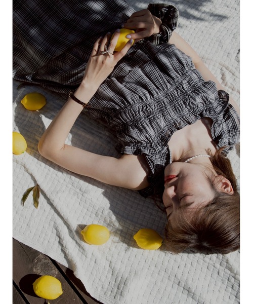 JUMELLE(ジュメロ)の「madras check OP(ワンピース・レディース・ブラック/レッド・MEDIUM/SMALL)」の4枚目の写真