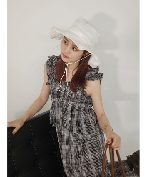 JUMELLE(ジュメロ)の「madras check OP(ワンピース・レディース・ブラック/レッド・MEDIUM/SMALL)」の15枚目の写真