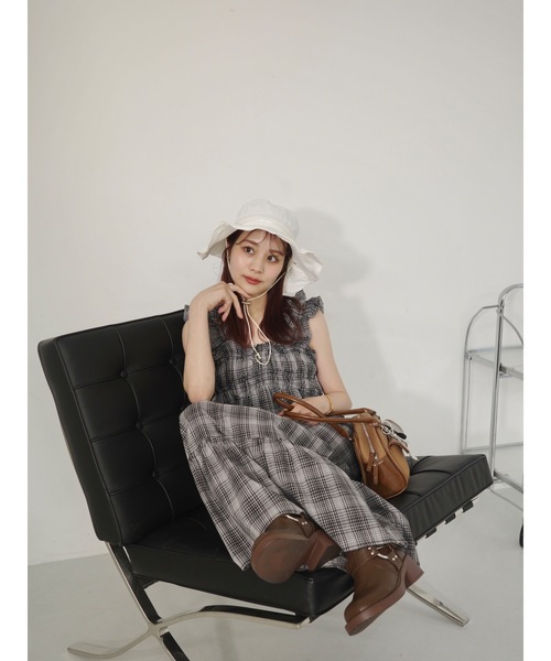 JUMELLE(ジュメロ)の「madras check OP(ワンピース・レディース・ブラック/レッド・MEDIUM/SMALL)」の16枚目の写真