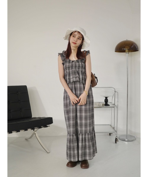 JUMELLE(ジュメロ)の「madras check OP(ワンピース・レディース・ブラック/レッド・MEDIUM/SMALL)」の18枚目の写真