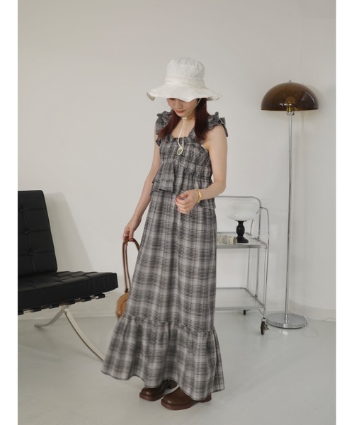 JUMELLE(ジュメロ)の「madras check OP(ワンピース・レディース・ブラック/レッド・MEDIUM/SMALL)」の19枚目の写真