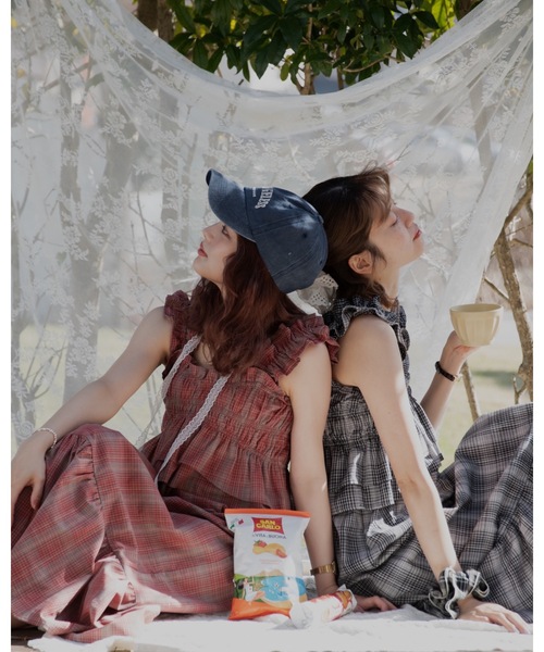JUMELLE(ジュメロ)の「madras check OP(ワンピース・レディース・ブラック/レッド・MEDIUM/SMALL)」の6枚目の写真