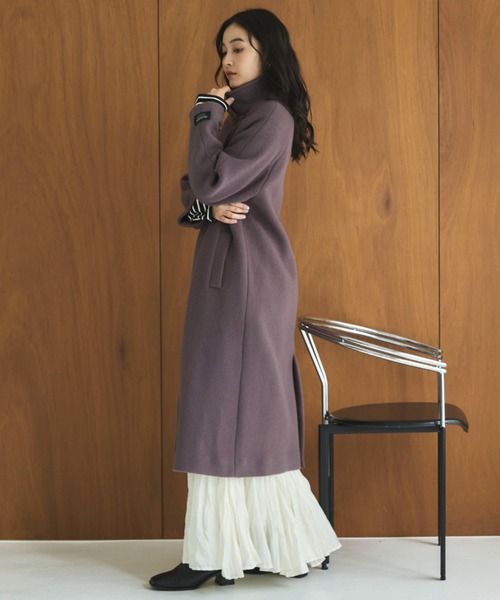 Doux archives(ドゥアルシーヴ)の「スタンドカラーコート(その他アウター・レディース・チャコールグレー/ブラック/アイボリー/キャメル・SMALL/MEDIUM)」の9枚目の写真