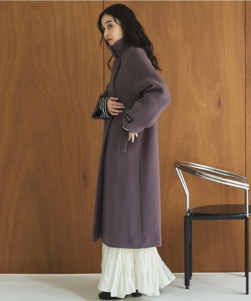 Doux archives(ドゥアルシーヴ)の「スタンドカラーコート(その他アウター・レディース・チャコールグレー/ブラック/アイボリー/キャメル・SMALL/MEDIUM)」の10枚目の写真