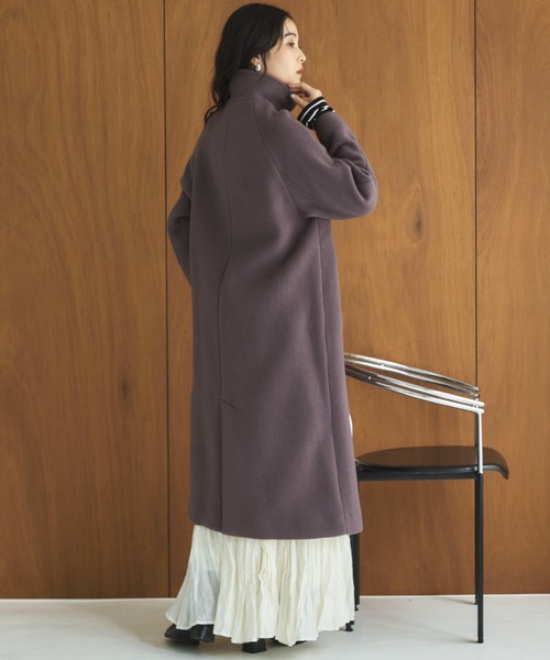 Doux archives(ドゥアルシーヴ)の「スタンドカラーコート(その他アウター・レディース・チャコールグレー/ブラック/アイボリー/キャメル・SMALL/MEDIUM)」の11枚目の写真