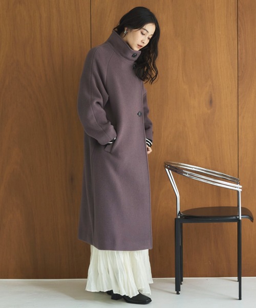 Doux archives(ドゥアルシーヴ)の「スタンドカラーコート(その他アウター・レディース・チャコールグレー/ブラック/アイボリー/キャメル・SMALL/MEDIUM)」の13枚目の写真
