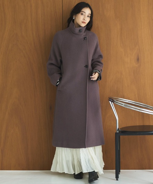 Doux archives(ドゥアルシーヴ)の「スタンドカラーコート(その他アウター・レディース・チャコールグレー/ブラック/アイボリー/キャメル・SMALL/MEDIUM)」の14枚目の写真