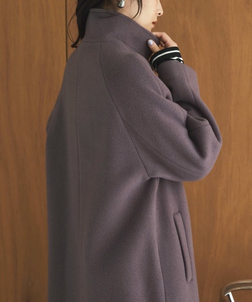 Doux archives(ドゥアルシーヴ)の「スタンドカラーコート(その他アウター・レディース・チャコールグレー/ブラック/アイボリー/キャメル・SMALL/MEDIUM)」の16枚目の写真