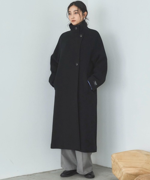 Doux archives(ドゥアルシーヴ)の「スタンドカラーコート(その他アウター・レディース・チャコールグレー/ブラック/アイボリー/キャメル・SMALL/MEDIUM)」の17枚目の写真