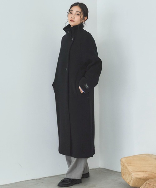 Doux archives(ドゥアルシーヴ)の「スタンドカラーコート(その他アウター・レディース・チャコールグレー/ブラック/アイボリー/キャメル・SMALL/MEDIUM)」の20枚目の写真