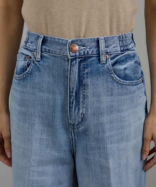 RED CARD TOKYO（レッドカード）の「【RED CARD TOKYO（レッドカードトーキョー）for SALON】別注 easy SLOGAN/デニム（デニムパンツ・レディース・ブルー系その他6・21/22/23/24/25）」の11枚目の写真