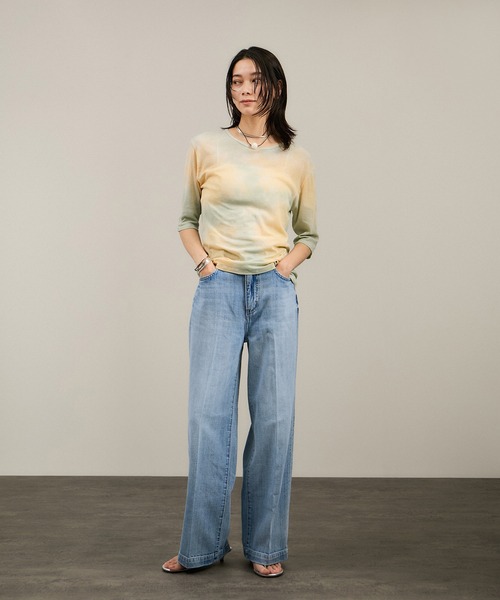 RED CARD TOKYO（レッドカード）の「【RED CARD TOKYO（レッドカードトーキョー）for SALON】別注 easy SLOGAN/デニム（デニムパンツ・レディース・ブルー系その他6・21/22/23/24/25）」の19枚目の写真