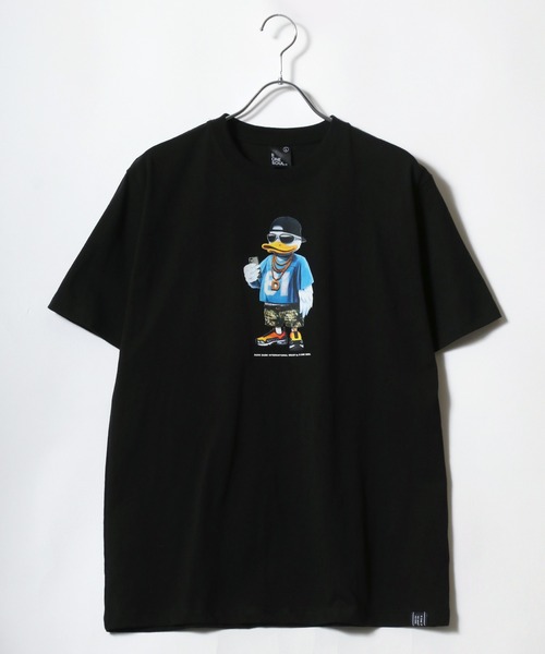 Duck Dude（ダックデュード）の「DUCK DUDE/ダックデュード イラストフラワー フロント バックプリント半袖Tシャツ レディース メンズ（Tシャツ/カットソー・レディース・ブラック/ブラック系その他/ホワイト/ホワイト系その他・M/L/LL）」の7枚目の写真