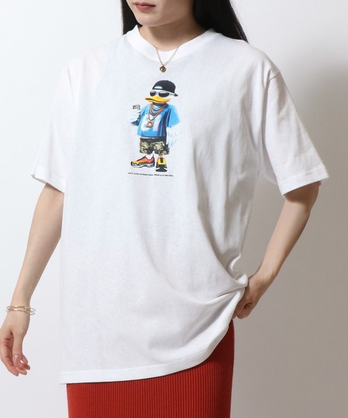 セール】DUCK DUDE/ダックデュード イラストフラワー フロント