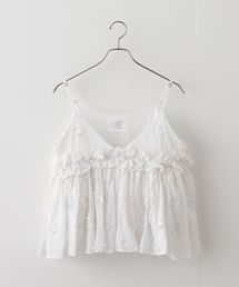 【crinkle crinkle crinkle】 3D embroidery camisole